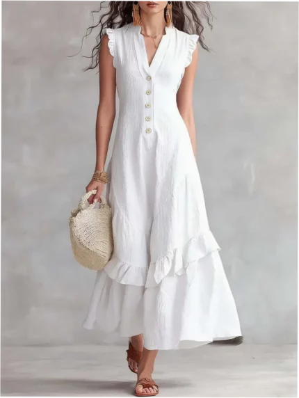 Summer New Style Elegant Minimalist Sleeveless Dress for Women
