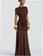 Bodycon Slimming Mesh Patchwork Irregular Dress - Image 3